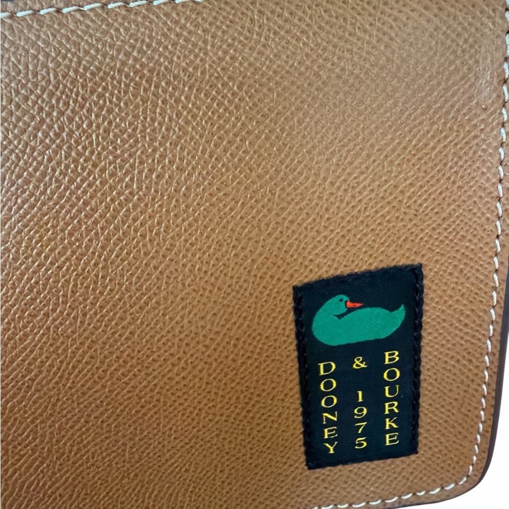 Dooney & Bourke Alpine Demi 20 Caramel Pebble Leather with Duck Logo, NWT - Picture 4 of 8